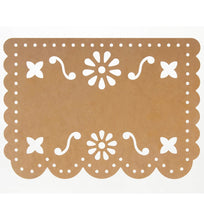 Art.9058 Banderín Calado Flores Mdf
