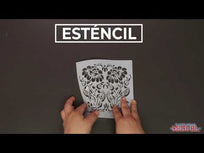 Art.3047 Plantilla Esténcil Flores 15cm 1pz