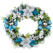 Art.9857 Pick Esferas Plata/Blanco 14cm 1pz