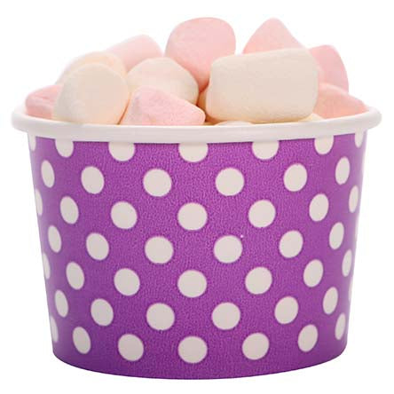 Vaso Con Puntos Morado