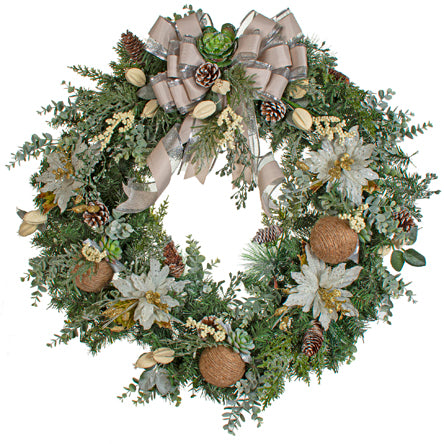 Corona De Pared Con Suculentas