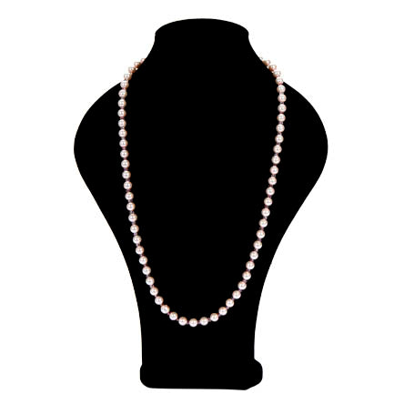 Collar De Perlas Y Rondeles Rosas