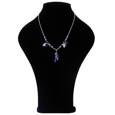 Collar Con Mano De Fátima Y Cristales Azules