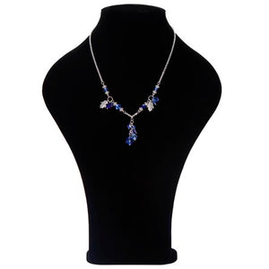 Collar Con Mano De Fátima Y Cristales Azules