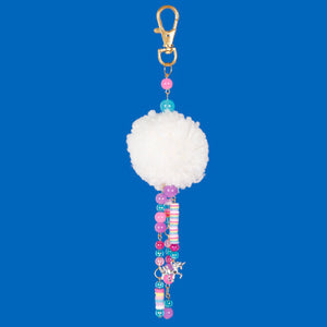 Llavero Pom Pom Blanco