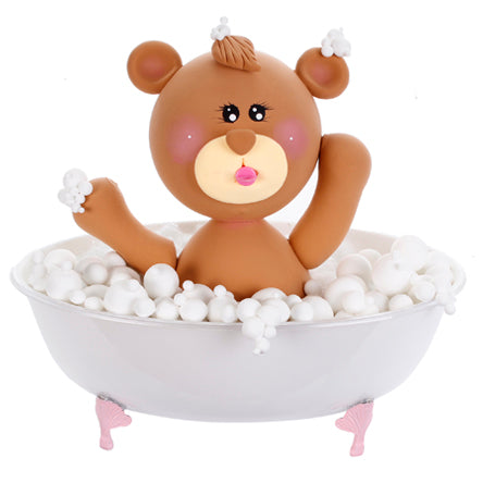 Centro De Mesa Osito En Bañera