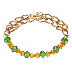 Pulsera De Rondeles Amarillos Y Verdes