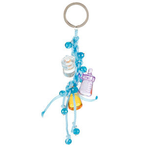 Llavero  Con Mamilas De Acrílico Y Cordón Cadeneta