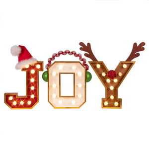 Letras Joy Navidad Con Luz