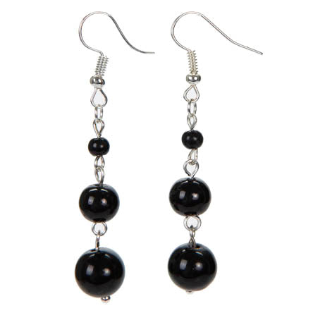 Aretes De Perlas Negras