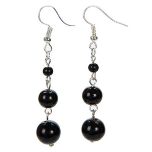 Aretes De Perlas Negras