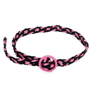 Cinturón Con Cordón Negro/Rosa