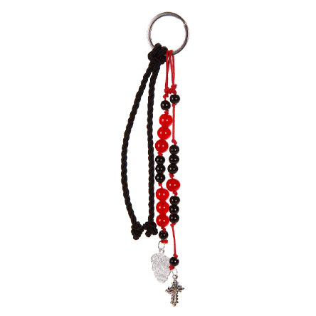 Llaverocon Cuenta Brillante Y Cordón Negro