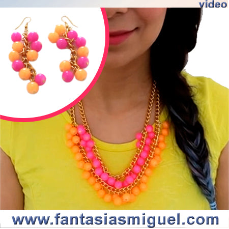 Moderno Juego De Collar Y Aretes