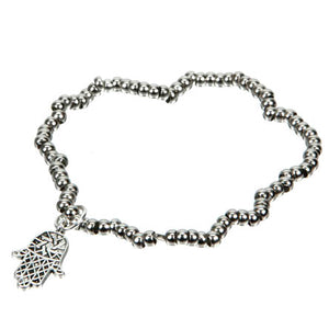 Pulsera Plata Con Mano De Fátima