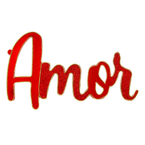 Letrero Amor Rojo/Oro