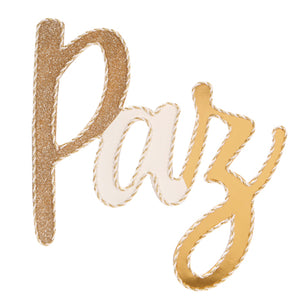 Letrero Paz Blanco/Oro