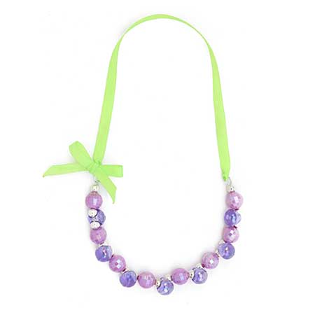 Collar Morado Con Listón