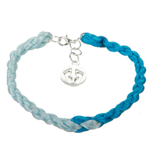 Pulsera Dos Colores Dije Piecitos