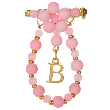 Distintivo Rosa Con Cuenta Caucho