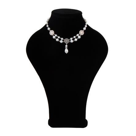 Gargantilla De Perlas Con Dijes Mandala