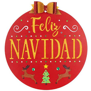 Mega Esfera Roja Con Letras Oro