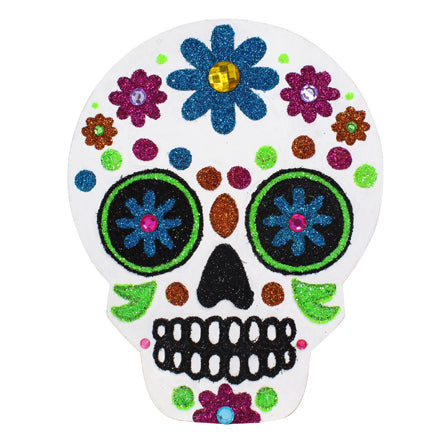 Cráneo Con Diamantina De Colores