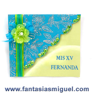 Invitación Xv Turquesa