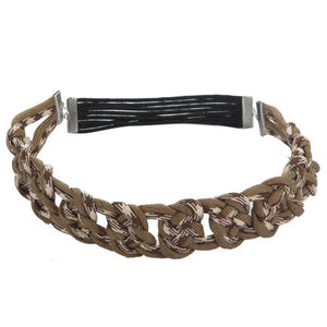 Diadema De Elástico Tejido Nudo Infinito