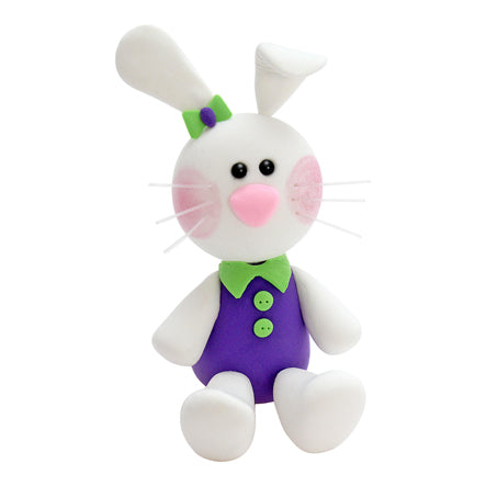 Conejito Blanco Con Morado