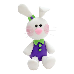 Conejito Blanco Con Morado