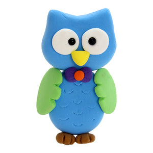 Búho Azul Con Verde