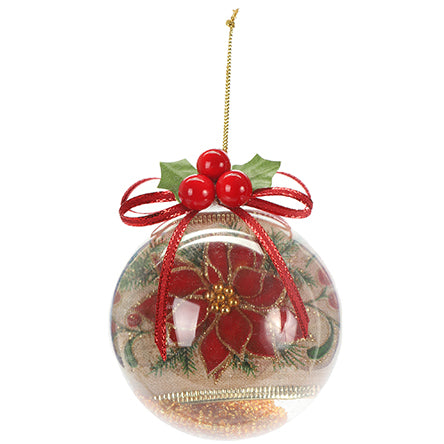 Esfera Transparente Con Nochebuena