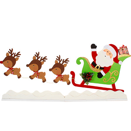 Trineo Con Santa Y Renos