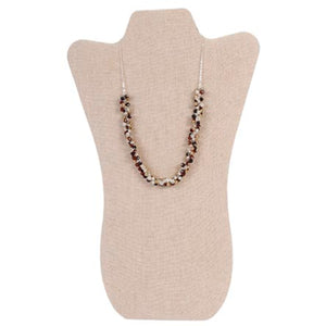 Collar Con Engarces De Cuentas Y Perlas
