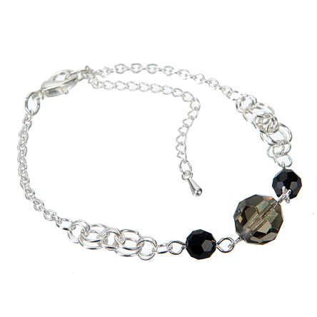 Pulsera Con Cristales Negros