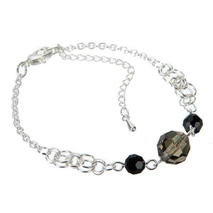 Pulsera Con Cristales Negros