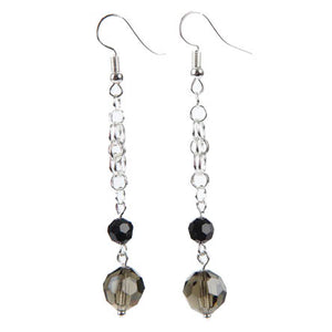 Aretes Con Argollas Y Cristal Preciosa