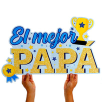 Art.10237 Letrero El Mejor Papá 45x68cm 1pz