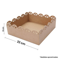 Art.10297 Base Ondas Caladas 8x22x22cm 1pz