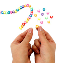 Art.10442 Cuenta Plástica Corazón 10x5mm (Hilo Aprox 45pz)