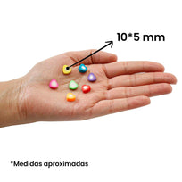 Art.10442 Cuenta Plástica Corazón 10x5mm (Hilo Aprox 45pz)