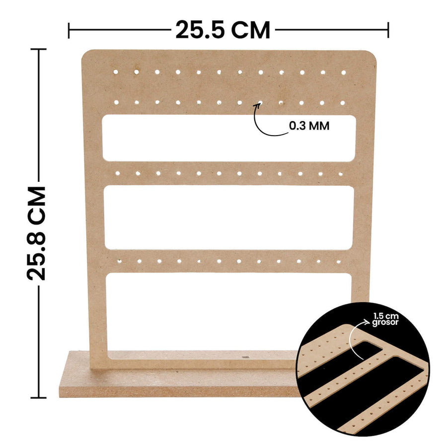 Art.10548 Exhibidor Para Aretes 25.5x25x5cm 1pz