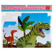 Art.10587 Lonchera Dinos 16.5x19.5x9cm 2pz