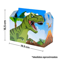 Art.10587 Lonchera Dinos 16.5x19.5x9cm 2pz