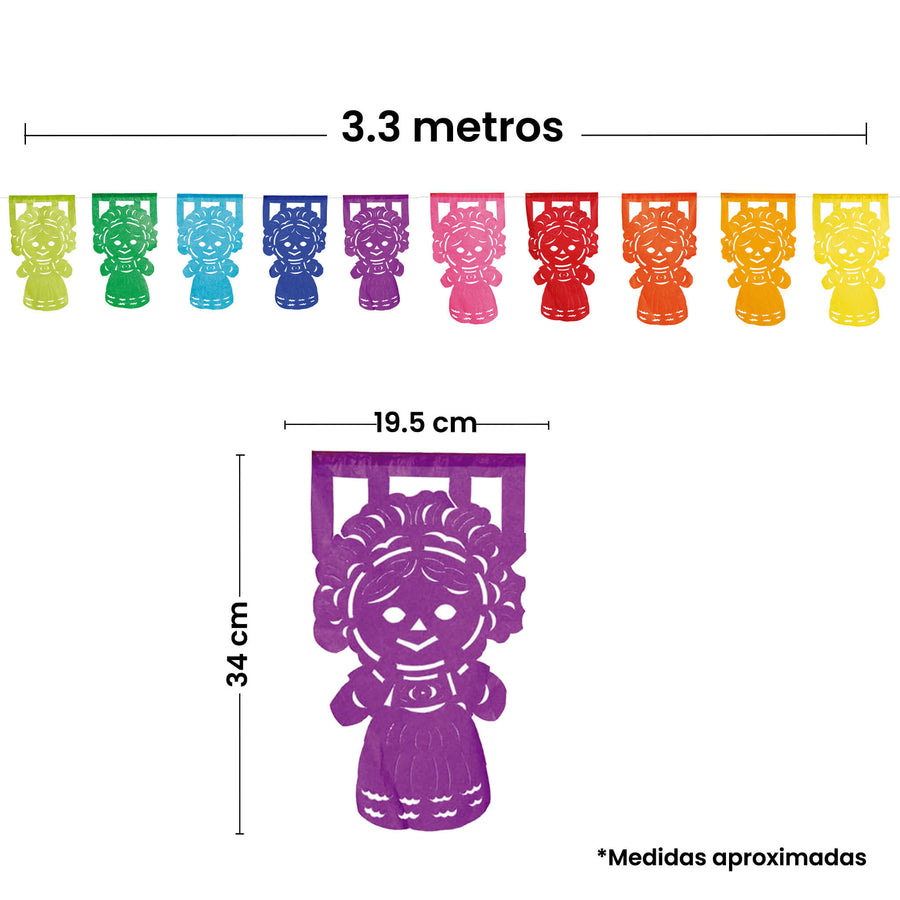 Art.10640 Guía De Papel Muñecos Grande 3.3m 1pz