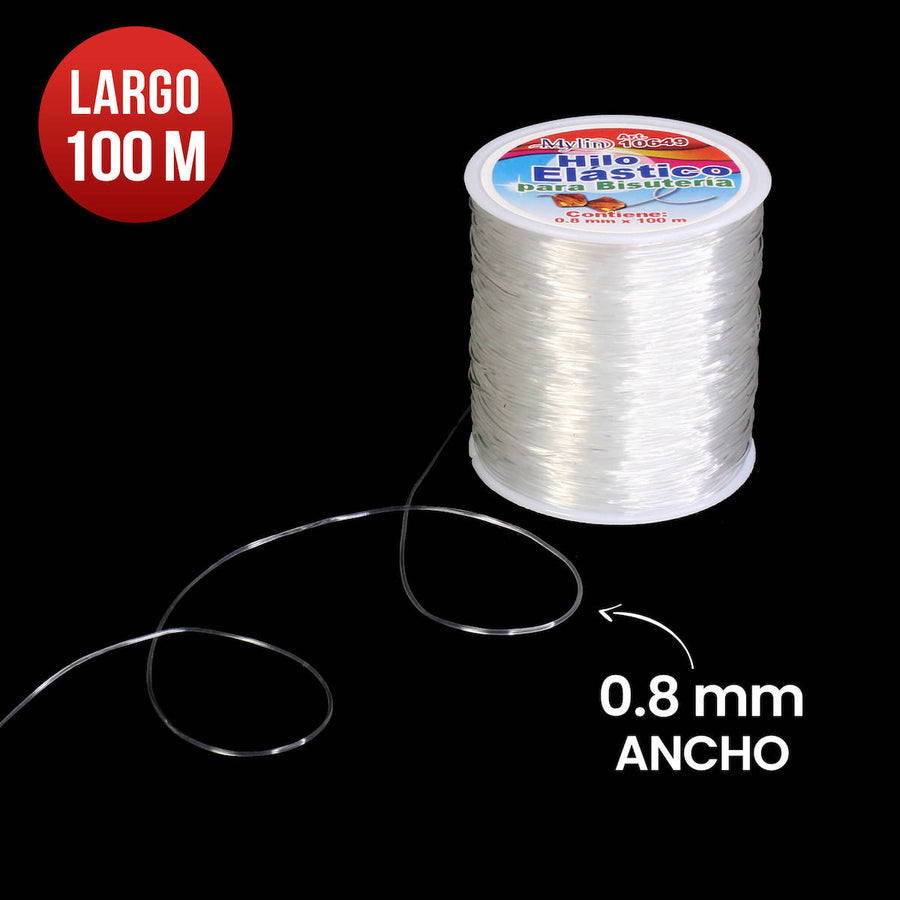 Art.10649 Nylon Elástico 0.8mm 100m