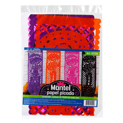 Fantasías Miguel Art.10728 Mantel De Papel Picado 73x23cm 4pz