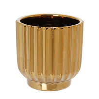 Art.10734 Base Cerámica Metálica Redonda Grande 14x13.5cm 1pz