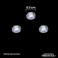 Art.10774 Piedra Acrílica Plana Con Adhesivo 3mm 558pz